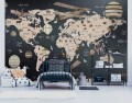 Fototapeta tapeta MAPA kontynenty ŚWIAT