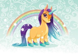 Fototapeta KUCYK PONY JEDNOROŻEC tęcza