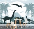 Fototapeta dla dzieci DINOZAURY palmy