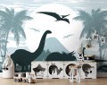 Fototapeta dla dzieci DINOZAURY palmy