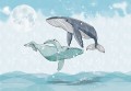 Fototapeta dla dzieci WIELORYBY ocean