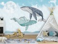 Fototapeta dla dzieci WIELORYBY ocean