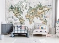 Fototapeta tapeta MAPA kontynenty ŚWIAT