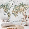 Fototapeta tapeta MAPA kontynenty ŚWIAT