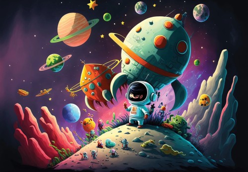 Fototapeta tapeta KOSMOS gwiazdy rakieta