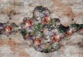 Fototapeta BETON liście tynk wzory na betonie kwiaty +klej gratis