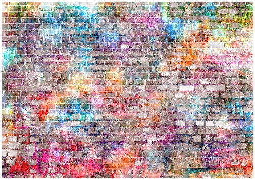 Fototapeta cegła mur graffiti fototapety
