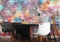 Fototapeta cegła mur graffiti fototapety
