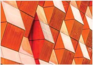 Fototapeta 3D geometria bryły ściana