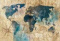 Fototapeta na flizelinie mapa kontynenty MŁODZIEŻOWA świat