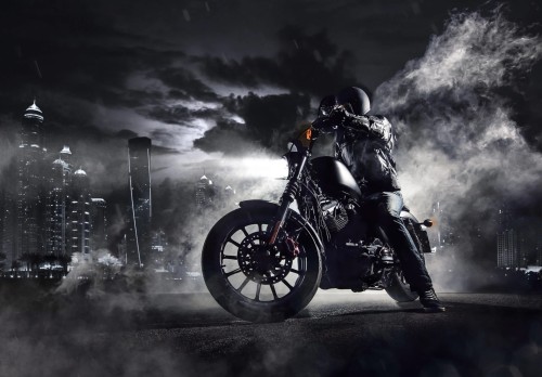 Fototapeta MOTOCYKL motor miasto NOC