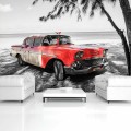 Fototapeta auto stary cadillac palmy fototapety