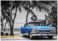 Fototapeta auto stary cadillac palmy fototapety