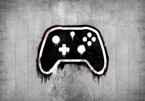 Fototapeta młodzieżowa GAMING PAD napisy