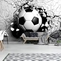 Fototapeta MUR BIAŁA CEGŁA PIŁKA 3D