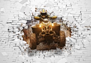 Fototapeta QUAD cross pustynia SAWANNA