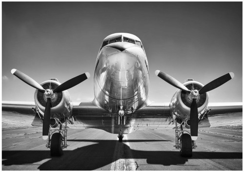 Fototapeta samolot pas startowy niebo