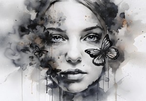 Fototapeta KOBIETA twarz kobiety usta MURAL na flizelinie + KLEJ