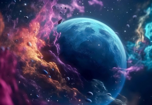 FOTOTAPETA na ścianę KOSMOS planety GALAKTYKA gwiazdy flizelina