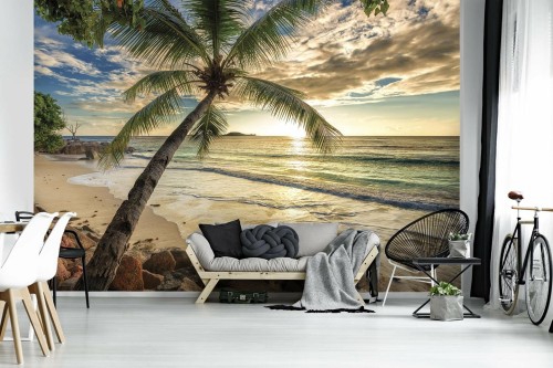 Fototapeta zachód słońca plaża piasek