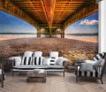 Fototapeta plaża stary most fototapety