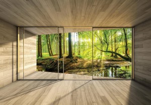 FOTOTAPETA na flizelinie LAS drzewa SUPER EFEKT 3D + klej gratis