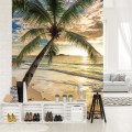 Fototapeta zachód słońca plaża piasek