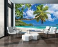 Fototapeta morze plaża palmy