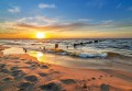 Fototapeta plaża widok niebo RELAKS morze ocean ZACHÓD SŁOŃCA