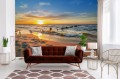 Fototapeta plaża widok niebo RELAKS morze ocean ZACHÓD SŁOŃCA