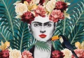 Fototapeta LIŚCIE kwiaty FRIDA KAHLO