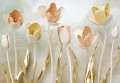 Fototapeta 3D LIŚCIE kwiaty TULIPANY