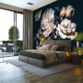 Fototapeta 3D kwiaty w stylu retro rośliny