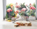 Fototapeta FLAMINGI ptaki FLAMING ptak MURAL na flizelinie + KLEJ
