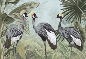 Fototapeta ŻURAWIE ptaki ŻURAW natura MURAL na flizelinie + KLEJ