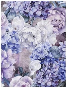 Fototapeta kwiaty liście styl retro