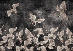 Fototapeta ŻURAWIE ptaki ŻURAW natura MURAL na flizelinie + KLEJ
