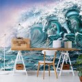 FOTOTAPETA na ścianę fale KONIE koniki MURAL OCEAN flizelinA