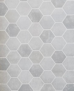 Tapeta ścienna nowoczesna geometria 3D metaliczna z szarością