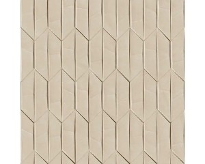 Tapeta na ścianę flizelina wzór geometryczny 3D w odcieniach brązu i beżu