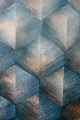 Tapeta ścienna 3D w odcieniach zieleni i złota geometryczna
