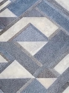 Tapeta na ścianę niebieska 3D nowoczesna geometryczna perspektywa