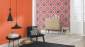 Tapeta na ścianę winylowa w stylu Boho romby geometria wielokolorowa