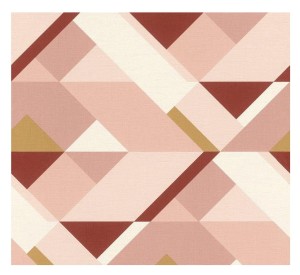 Tapeta na ścianę w GEOMETRYCZNE wzory różowa winyl