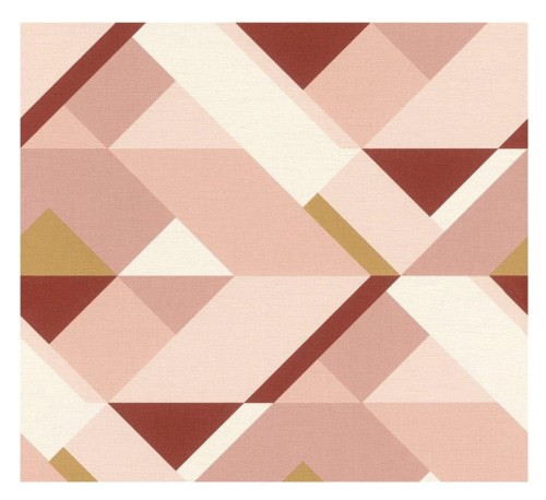 Tapeta na ścianę w GEOMETRYCZNE wzory różowa winyl