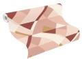 Tapeta na ścianę w GEOMETRYCZNE wzory różowa winyl