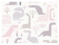 Tapeta na ścianę dziewczynka pastelowe dinozaury