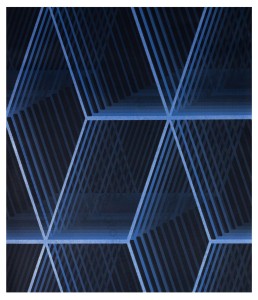 Tapeta na ścianę 3D bryły w geometryczne wzory