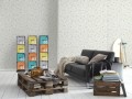 Tapeta winylowa w drobne kwiatki w angielskim stylu winyl 93770-1