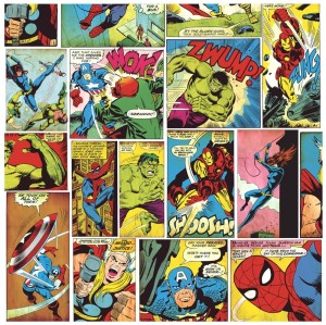 Tapeta na ścianę młodzieżowa Marvel komiks heros